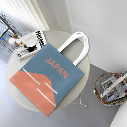 Land of Japan Tote Bag – Minimalist Japanese Canvas Tote Bag with Mt. Fuji Design Konseputo Art