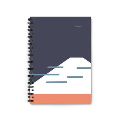 Fuji Coast Spiral Notebook – Blue Minimalist Design