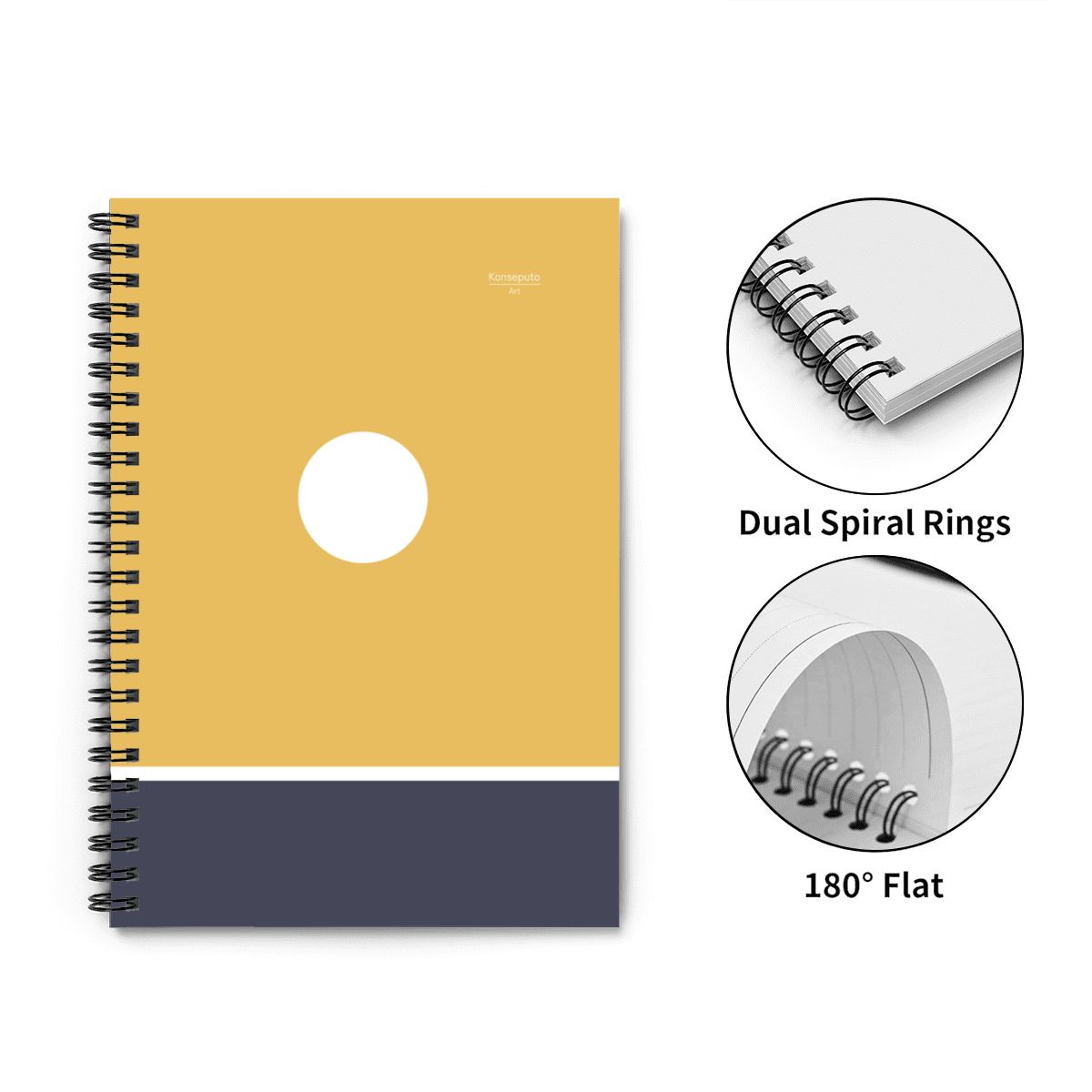 Kiiro Hikari – Minimalist Sunrise Spiral Notebook