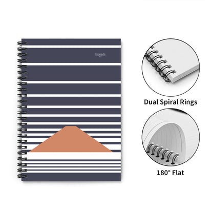 Fuji Clouds – Blue Minimalist Mount Fuji Spiral Notebook