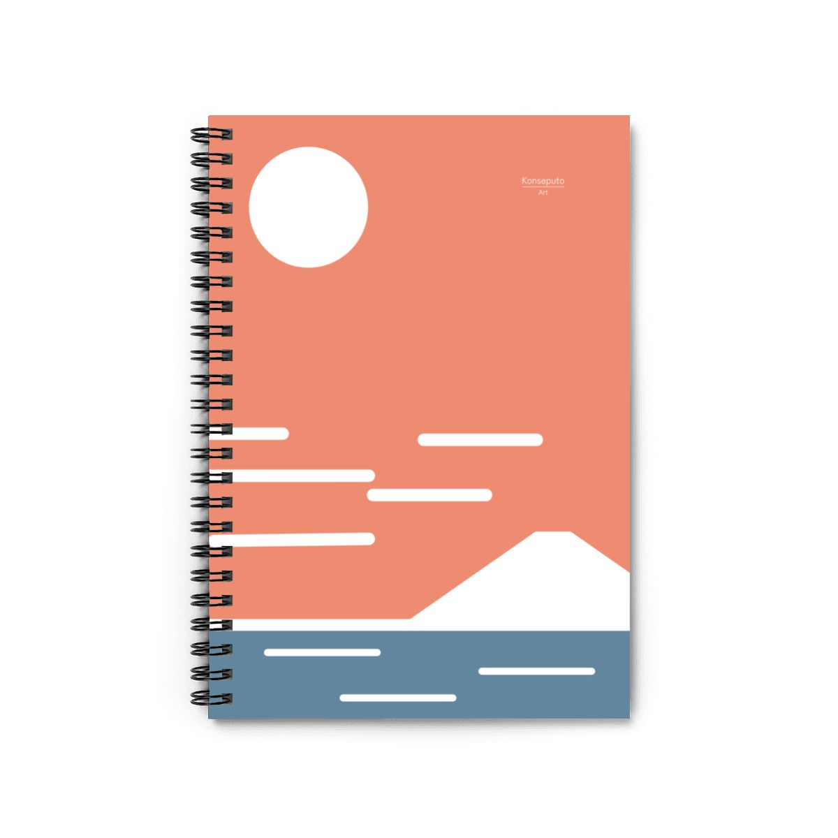 Notebook with a geometric design on a white background