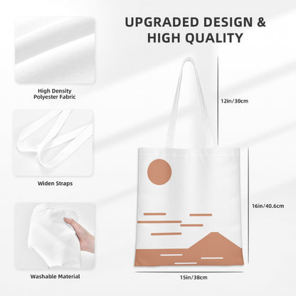 Fuji San Dawn Tote Bag – Minimalist Dawn Canvas | Konseputo Art