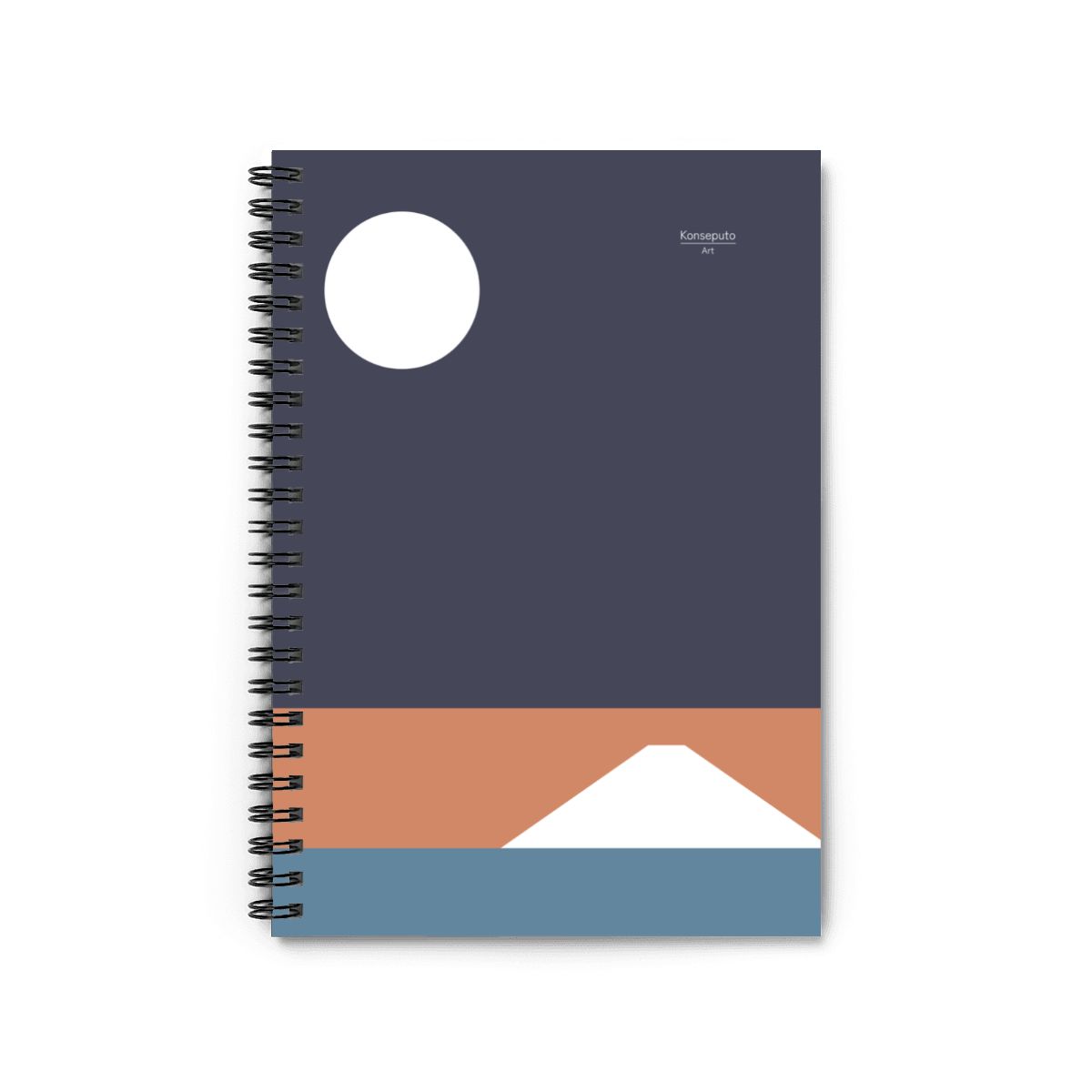 Fuji Yoru – Minimalist Mount Fuji Spiral Notebook