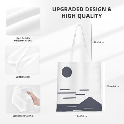 Fuji San Twilight Tote Bag – Minimalist Twilight Canvas | Konseputo Art