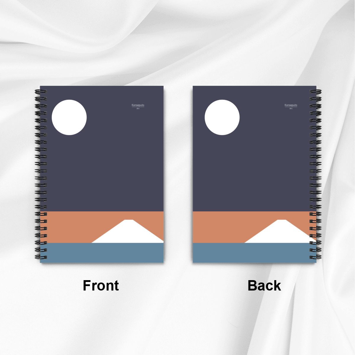 Fuji Yoru – Minimalist Mount Fuji Spiral Notebook