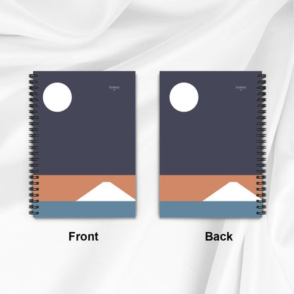 Fuji Yoru – Minimalist Mount Fuji Spiral Notebook