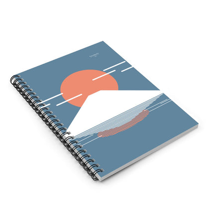 Fuji Reflections – Minimalist Mount Fuji Spiral Notebook