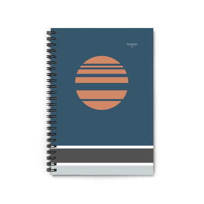 Akebono – Blue Minimalist Spiral Notebook