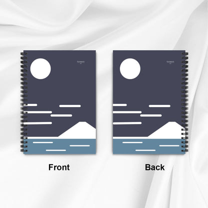 Fuji San Moonrise – Mount Fuji Spiral Notebook