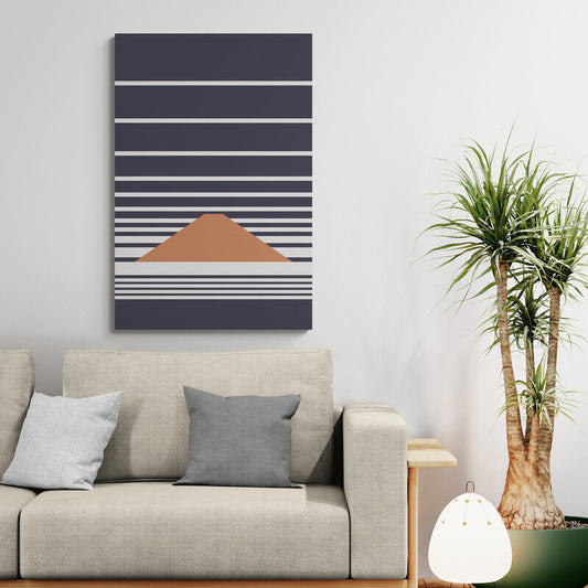 Fuji Clouds Blue – Japanese Minimalist Canvas Wall Art | Konseputo [Frameless]