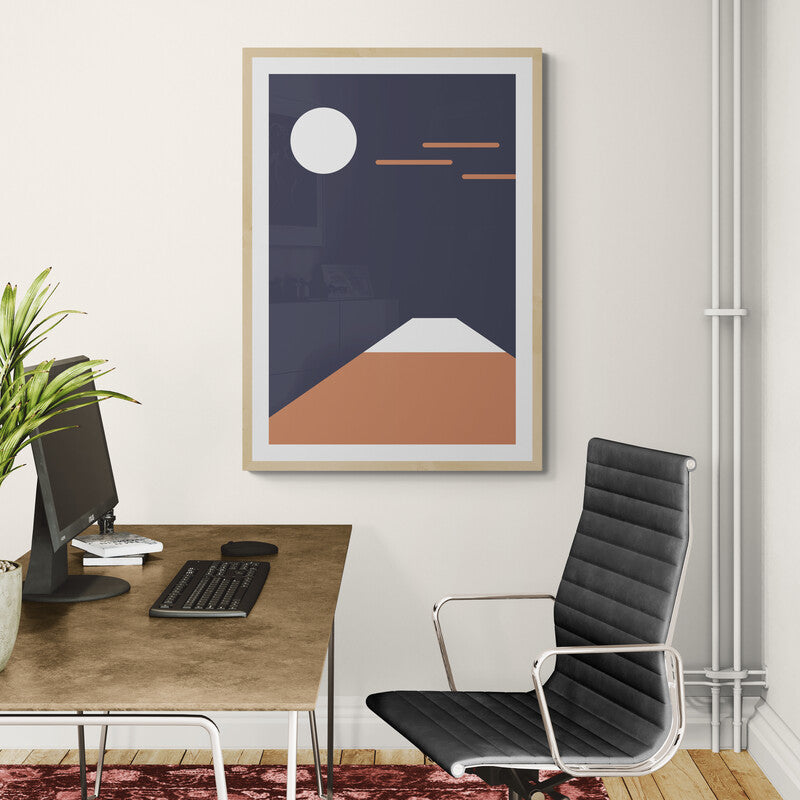 Tsuki no Fuji – Moonlit Mount Fuji Canvas Wall Art | Konseputo [Frameless]